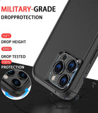 Diverbox for iPhone 16 Pro Case [Shockproof] [Dropproof] [Tempered Glass Screen Protector + Camera Protectors] Heavy Duty Protection Phone Case Cover for Apple iPhone 16 Pro (Black)