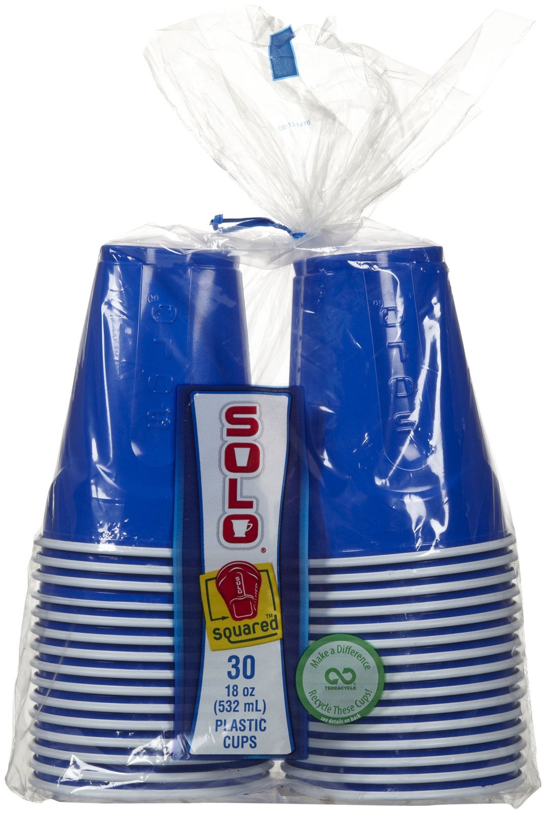 Solo Plastic Cup 18 Oz Mixed Red & Blue