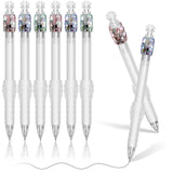 JIMMIDDA 8 Pcs Ballpoint Pens - 1.0mm Fidget Rotating Black Ink Fine Point Smooth Writing - Soft Grip Quick-dry Ball Point Click