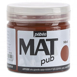 Pebeo Mat Pub, extra fine, 140 ml-Burnt Sienna Acrylic Paint