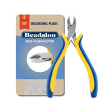 Beadalon Ergo Semi-Flush Cutter - Wire Cutters for Jewelry Making & Beading, 5.25 in