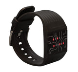 getDigital Binary Wrist Watch for Professionals with LED Lights - A Black Digital Clock That depicts The time as Binary Code