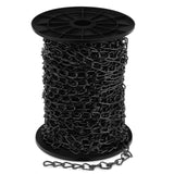 Yaocom 75 ft Galvanized Steel Hanging Jack Chain Black Metal Link Chain Roll Spool for Light Fixture,Bird Feeders,Overhead Light