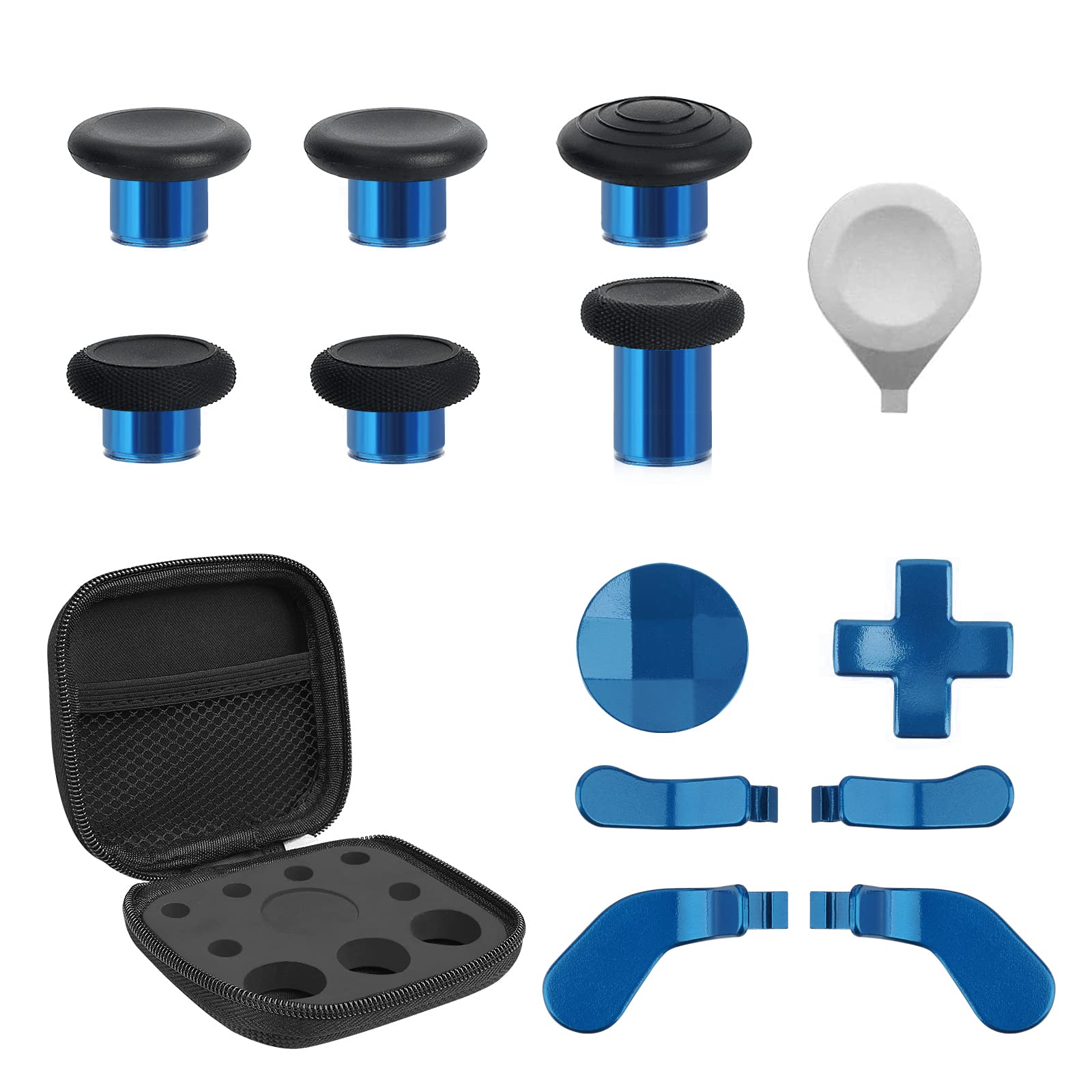 TOMSIN 13 in 1 Xbox Elite Series 2 Controller Accessories Replacement Pack,6 Metal Thumbsticks,2 D-Pads,4 Paddles and 1 Adjuster