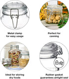 Bormioli Rocco Fido Clear Glass Jar With 85 Mm Gasket,0.5 Liter (Pack Of 2)