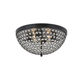 Living District Indoor Modern Home Decor Bright Taye 4 Light Matte Black Flush Mount