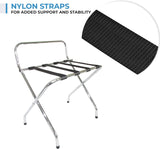 X-Shape Folding Luggage Rack with Nylon Straps