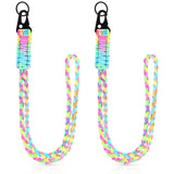 Frienda 2 Set Heavy Duty Paracord Lanyard Necklace Whistles Strap Braided 550 Keychain Lanyard for Outdoor Activities ()