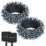 SyouHome 2 Pack Solar String Lights Outdoor, 200 LED Extra-Long 78Ft Solar Lights Outdoor with 8 Lighting Modes, IP65 Waterproof