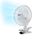 Comfort Zone Portable Clip on Fan with Fully Adjustable Tilt, Electric, 6 inch, Quiet, Indoor, 2 Speed, Mini Desk Fan, Table Fan