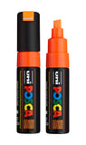 posca uni PC-8K Water-Based Paint Markers, Broad Tip (8mm), Fluorescent Orange, 2 Count