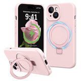 Vanxiliiy Compatible with iPhone 15 Case with Stand, Premium Slim Soft Liquid Silicone Phone Cases for iPhone 15 6.1 Compatible 