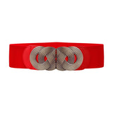 Redhorns Elastic Fabric Waist Belt For Women Dresses Antique Circle Design Stretchy Ladies Belt For Saree Girls Jeans Free Siz