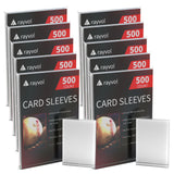 Rayvol 5000 Soft Penny Card Sleeves, 67 x 94mm Card Sleeves Fit 2-5/8'' x 3-5/8'' Trading Cards, for Baseball Cards, Sports and 