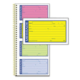 Adams SC1153RB Wirebound Telephone Message Book, TwoPart Carbonless, 200 Forms