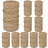 PerkDecor 10Pcs 4mm Natural Jute Twine Rope 1200 Feet Twisted Heavy Duty Thick Twine for Cat Scratching Post Tree Craft Projects