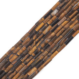 BEADIA Natural Yellow Tiger Eye Tube Beads Cylinder 4x13mm 38cm/Strand Stone Beads for Jewelry Making