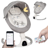 Baby Swing for Infants to Toddler Portable Babies Swing Timing Function 5 Swing Speeds Bluetooth Touch Screen Music Speaker with
