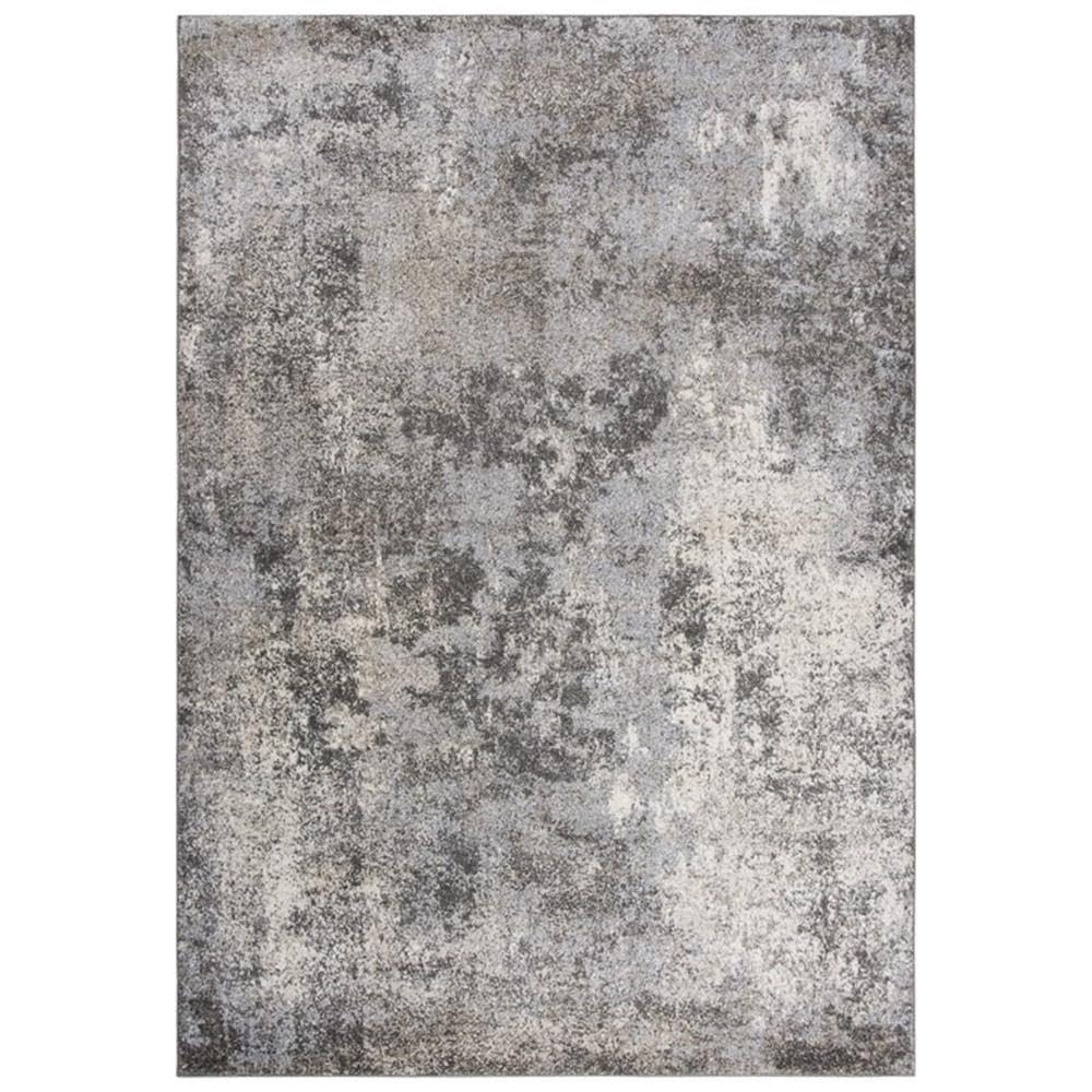 Alora Decor Venice 3'11' X 5'6' Abstract Silver/Gray/Taupe Power-Loomed Area Rug