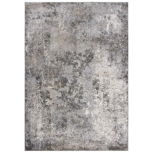Alora Decor Venice 3'11' X 5'6' Abstract Silver/Gray/Taupe Power-Loomed Area Rug