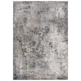 Alora Decor Venice 3'11' X 5'6' Abstract Silver/Gray/Taupe Power-Loomed Area Rug
