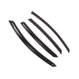 Tuningpros Window Visor Compatible With 2004-2007 Audi A8, DGWV2-500 Outside Mount Deflector Rain Guard Dark Smoke, 4 Pcs Set