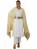 Libas Women'S Cotton Blend Kurta Set (27887_Off White