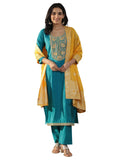 Libas Women'S Silk Blend Kurta Set (Gs1000_Green_M)