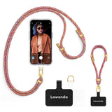 Lawonda 2 Pads Phone Lanyard Adjustable Crossbody Cell Phone Neck Strap Universal Mobile Phone Wrist Lanyard + 2pcs Cellphone Pa