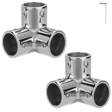 ODYSUNRAL Boat Handrail Fitting 3 Way Corner Connector for 7/8 Round Tubing, 316 Stainless Steel 3 Way Elbow Connector, Mirror P
