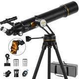 Telescope, 90mm Aperture 700mm - Vertisteel AZ Mounting Base, High Power Telescopes for Astronomy Enthusiasts, Adults & Kids, wi