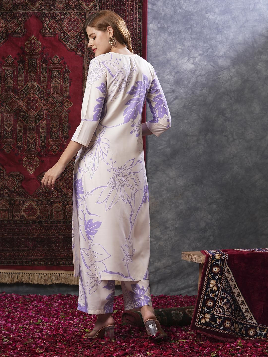 Gosriki Women'S Rayon Blend Straight Printed Kurta With Palazzo (Gaya Purple-Gs_Xxl_Purple_Xx-Large),Purple,2,B0D9YVGH52