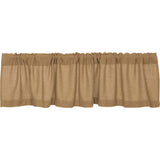VHC Brands Burlap Natural Window Valance, Tan, 16x72