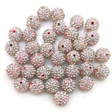 12mm Rhinestone Beads 100pcs 12mm Diameter Charms Mix Colors Randomly for Jewelry Making (Clay Pink 01)