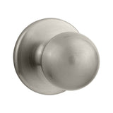 Kwikset Polo Interior Passage Door Knob, Handle For Closet and Hallway Doors, NonLocking Doorknob in Satin Nickel, with Microba