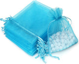 brown leaf 10X14 cm Sky Blue Organza Potli Bags Pouch Jewelry Pouch Best for Wedding Party Supply Return Gifting Bags (10)