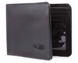 Big Skinny Mens LFold Passcase Leather Slim Wallet, Holds Up to 30 Cards, Black