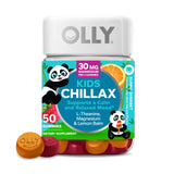 OLLY Kids Chillax, Magnesium Gummies Plus LTheanine, Lemon Balm, Calm Chews for Kids 4+, Sherbet Flavor 50 Count (Pack of 1)