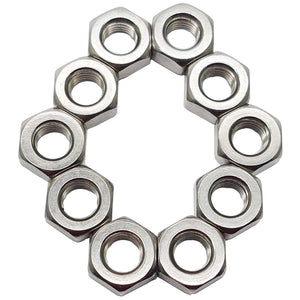 10pcs M10 x 1.25mm Pitch Hex Nuts Stainless Hex Nu, Metric Fine Thread Hex Nuts