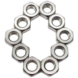 10pcs M10 x 1.25mm Pitch Hex Nuts Stainless Hex Nu, Metric Fine Thread Hex Nuts