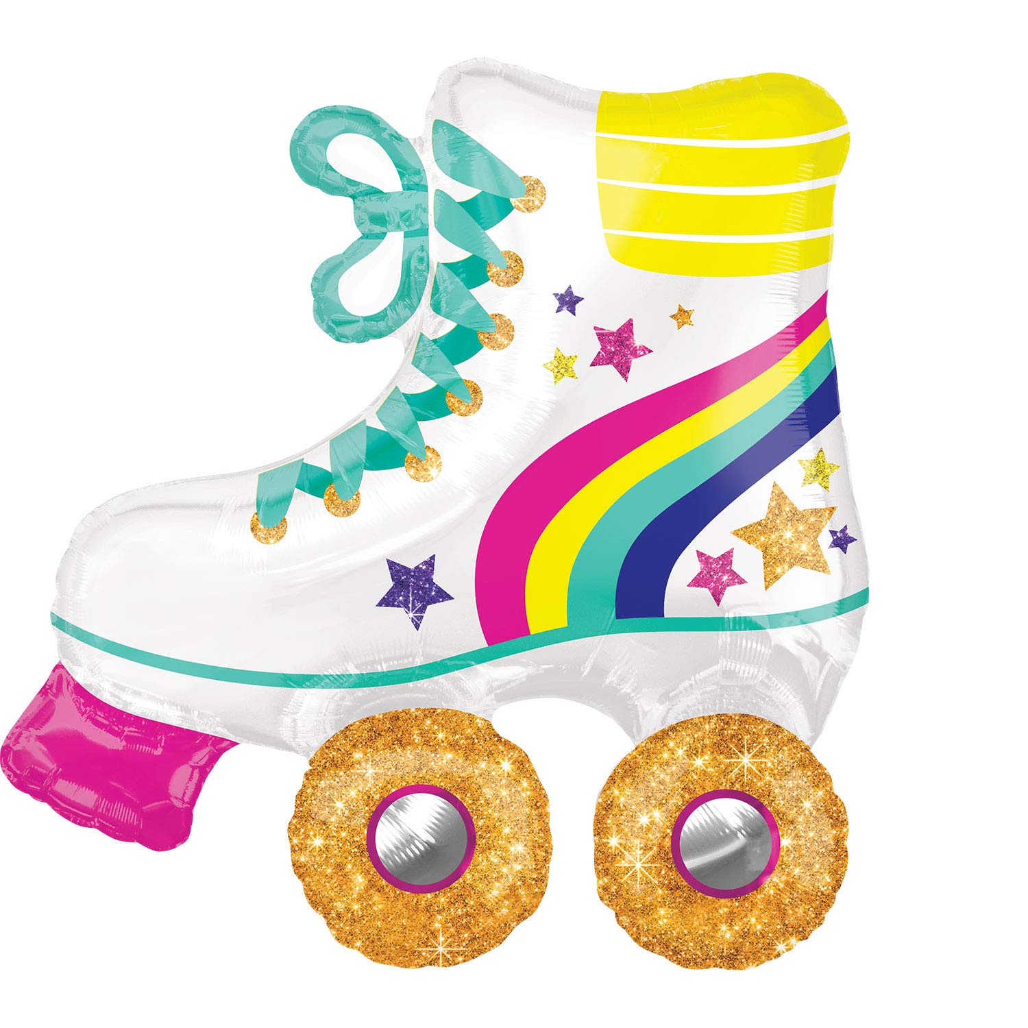 Anagram 39602 Roller Skate Foil Mylar Party Balloon, 30, Multicolor, Pack of 1