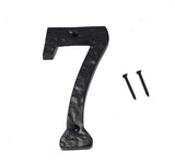 5.5Hotel House Door Numbers Cast Iron Black (Black(Seven), Large)