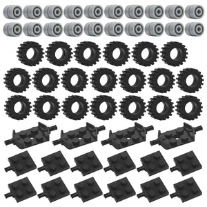 Tires Wheels and Axles Sets - 56 Pieces Brick Accessories Basic Classic Building Block Toys,Car Truck Wheels Parts