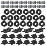 Tires Wheels and Axles Sets - 56 Pieces Brick Accessories Basic Classic Building Block Toys,Car Truck Wheels Parts