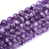 Natural Purple Dream Lace Amethysts Beads Crystal Round Loose Beads for Jewelry Making 8mm 45PCS 1 Strand 15 (Purple Dream Lace 