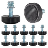 M6 Adjustable Furniture Leveler, 12 Pack Rubber Leveling Feet Screws in Threaded, Feet Levelers Screw On Furniture Glide Levelin
