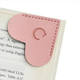 MOTEERLLU Personalized Leather Heart Bookmark with Initial, Cute Letters Custom Corner Book Mark for Reading Women, Teacher, Stu