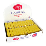 Pepy Plastilina Reusable and Non-Drying Modeling Clay; Set of 24 Bars, 1.4 Ounce Each, Perfect for Arts and Crafts Projects, Yel
