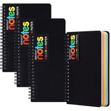 Labuk 4 Pack 5 X 7In Spiral Notebook, Spiral Journals, Poly Cover 7 Bright Neon Colored Lined Paper Memo Pads 100 Sheets/200 Pag