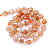 Malahill Wholesale Natural Stone Beads for DIY Jewelry Making Sold per Bag 5 Strands and one roll Cord Inside Faceted S Shape Or